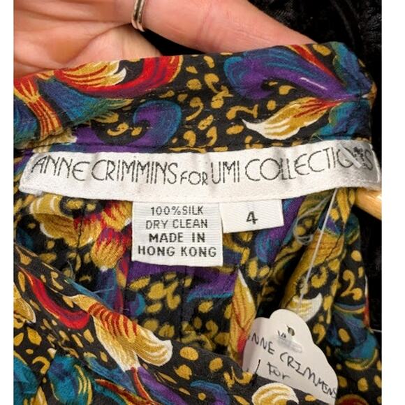 Vintage ANNE CRIMMINS FOR UMI COLLECTIONS  Silk Pleated Skirt - Picture 5 of 6